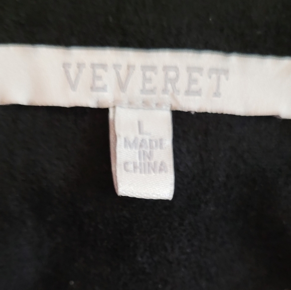 VEVERET Women’s moto style zip jacket black size Large - Picture 5 of 5